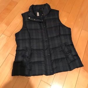 Black Watch Plaid Puffer Vest